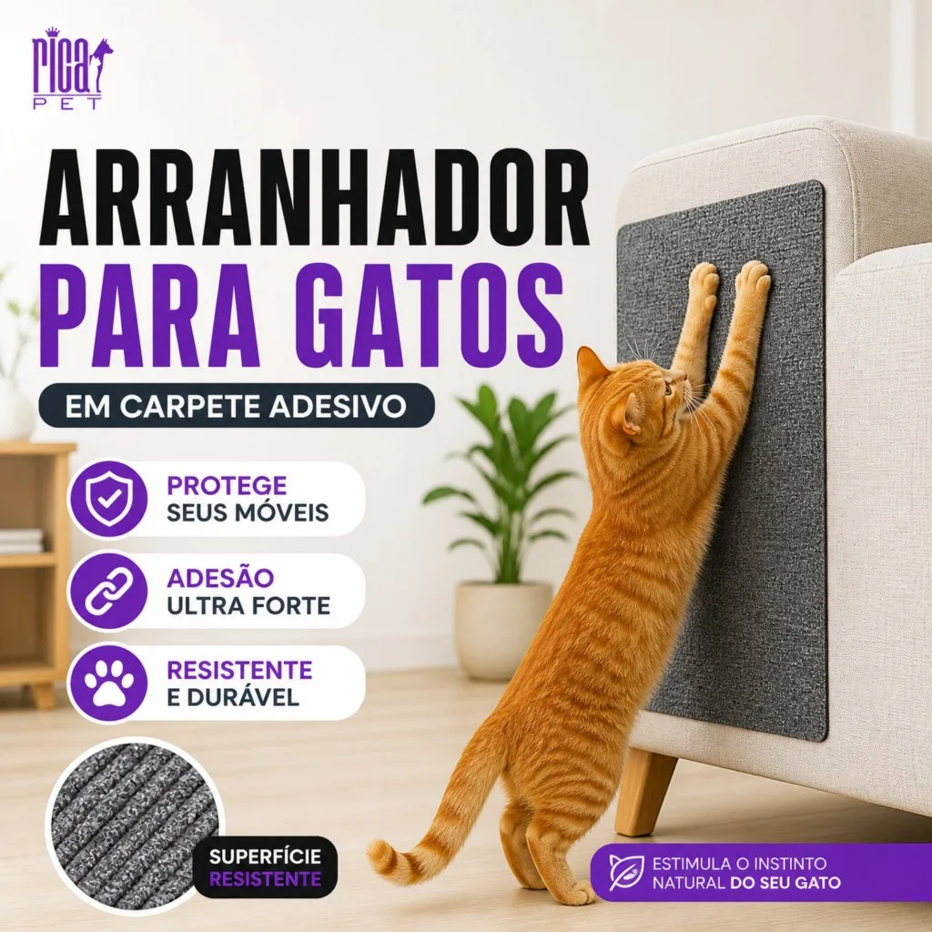 Arranhador E Protetor De Sofá Adesivo Para Gatos Carpete