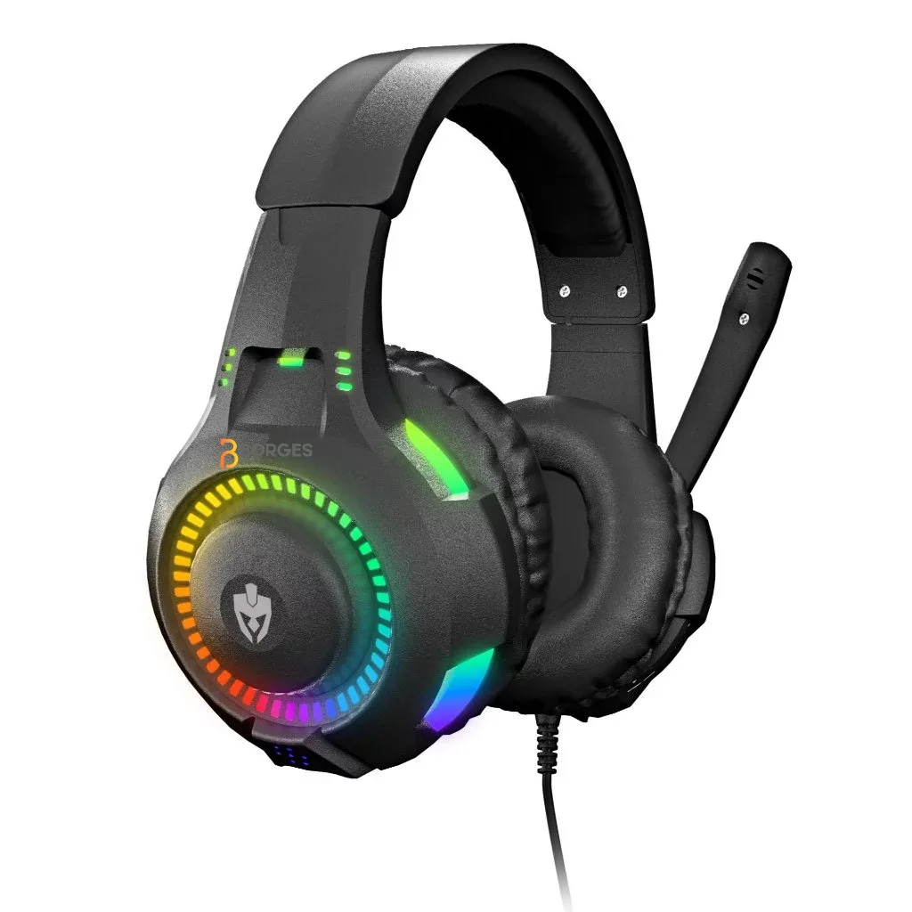 Fone de Ouvido Com fio Headset Gamer para PC Fone Gamer com Microfone Led Rgb PC USB Vídeogame
