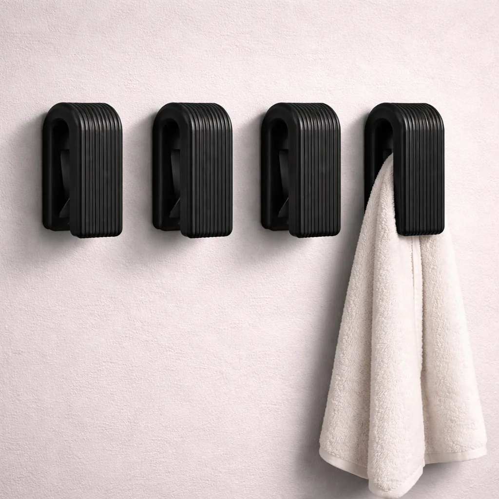 Gancho Adesivo Para Parede Suporte Porta Toalha Elegante Sem Furo