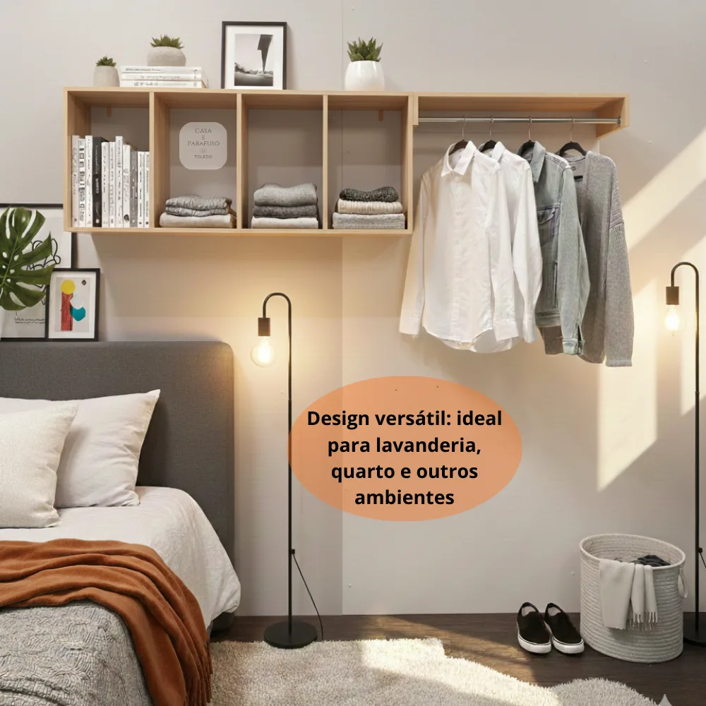 Nicho Organizador Multiuso Quarto Lavanderia - 95