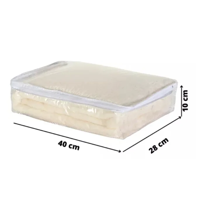 Organizador Multiuso Transparente de pvc com Zíper -P