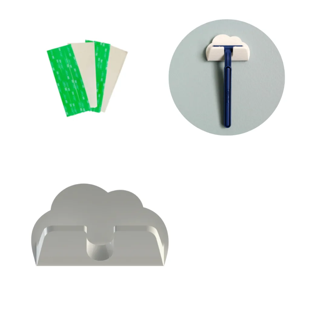 Suporte Para Aparelho De Barbear Lamina Gillette Prestobarba BIC Porta Barbeador Gancho Adesivo Resistente Banheiro
