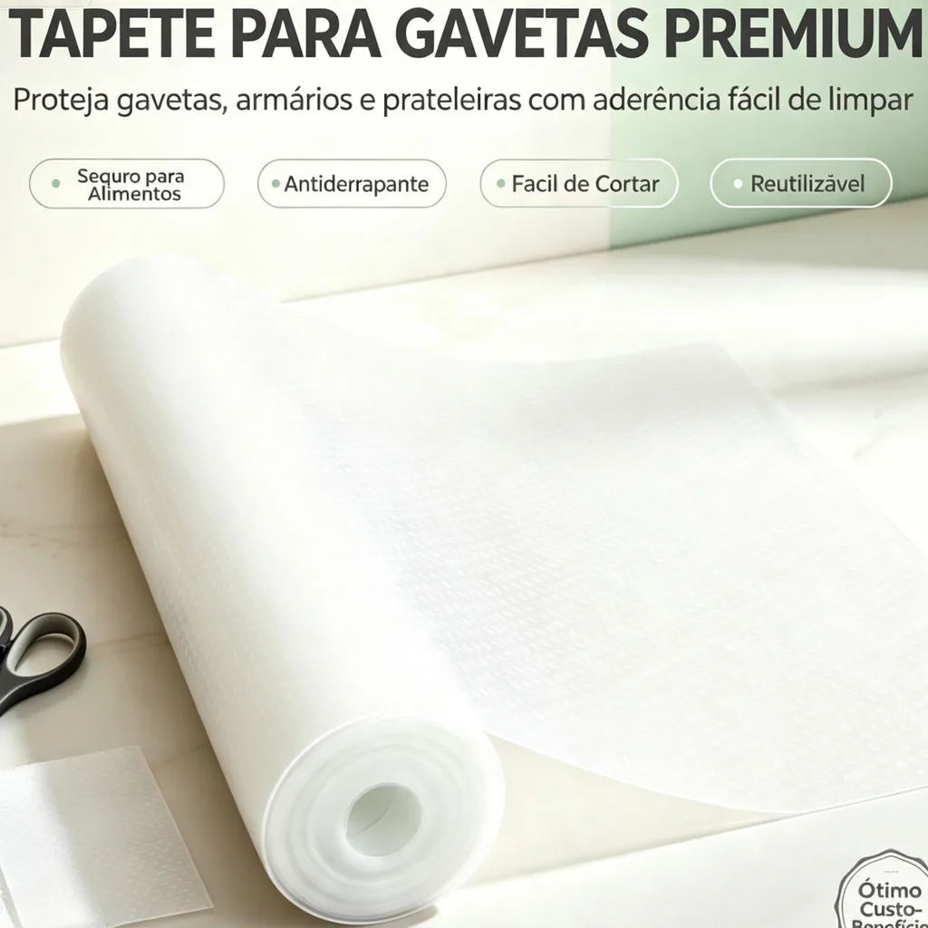 Manta Adesiva Impermeável de 3m para Gavetas e Cozinha, Resistente ao Calor e Óleo