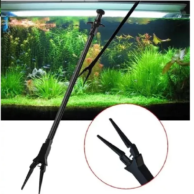 Pinça 50cm Grande Plastico Aquário Plantado Marinho Corais